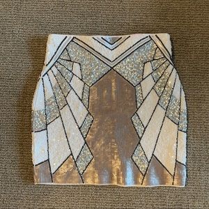 Express Sequin Mini Skirt XXS